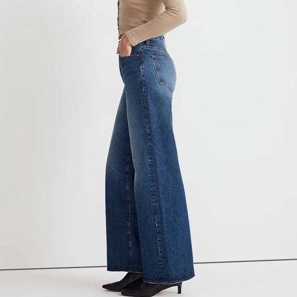 Madewell Denim - Madewell Dark Blue Wide Leg Jeans